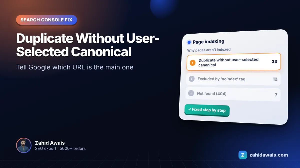 Duplicate without user-selected canonical: how to fix it