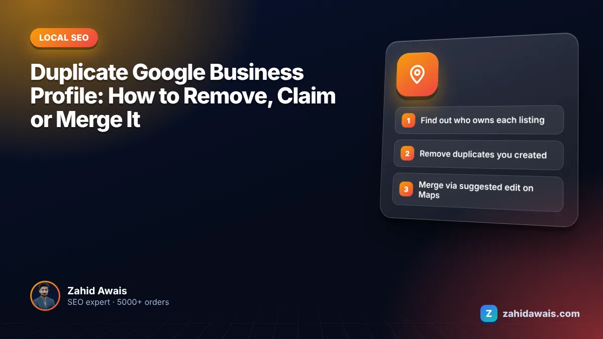 Two duplicate Google Business Profile listings being merged into one profile
