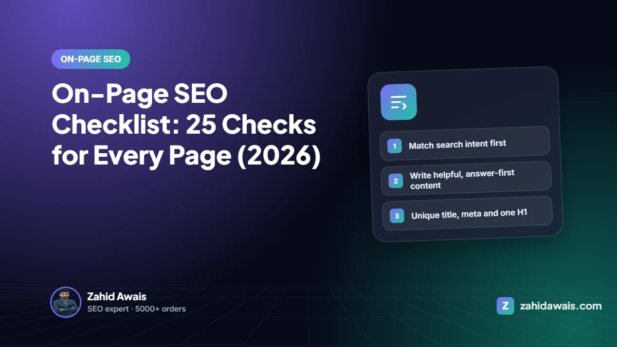 On-Page SEO Checklist: 25 Checks for Every Page (2026)