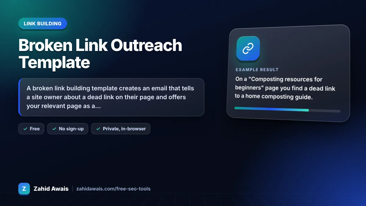 Broken Link Outreach Template: what it does and an example result