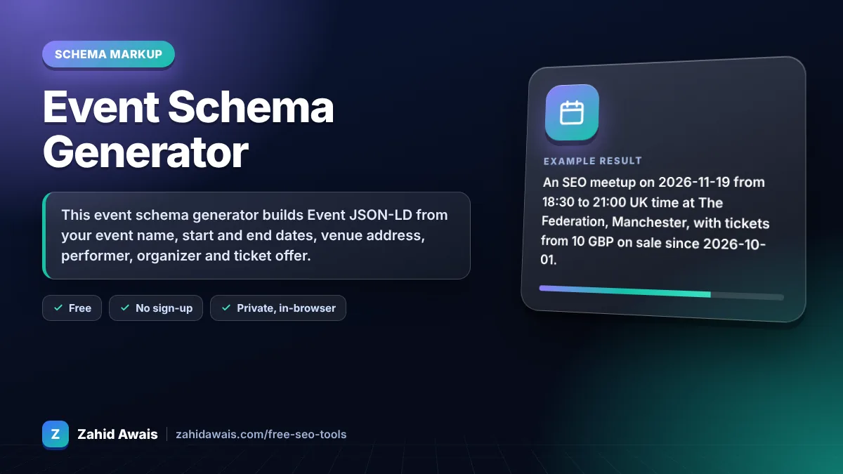Event Schema Generator: what it does and an example result