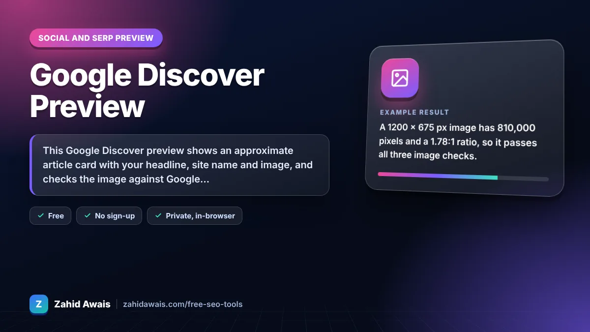 Google Discover Preview: what it does and an example result