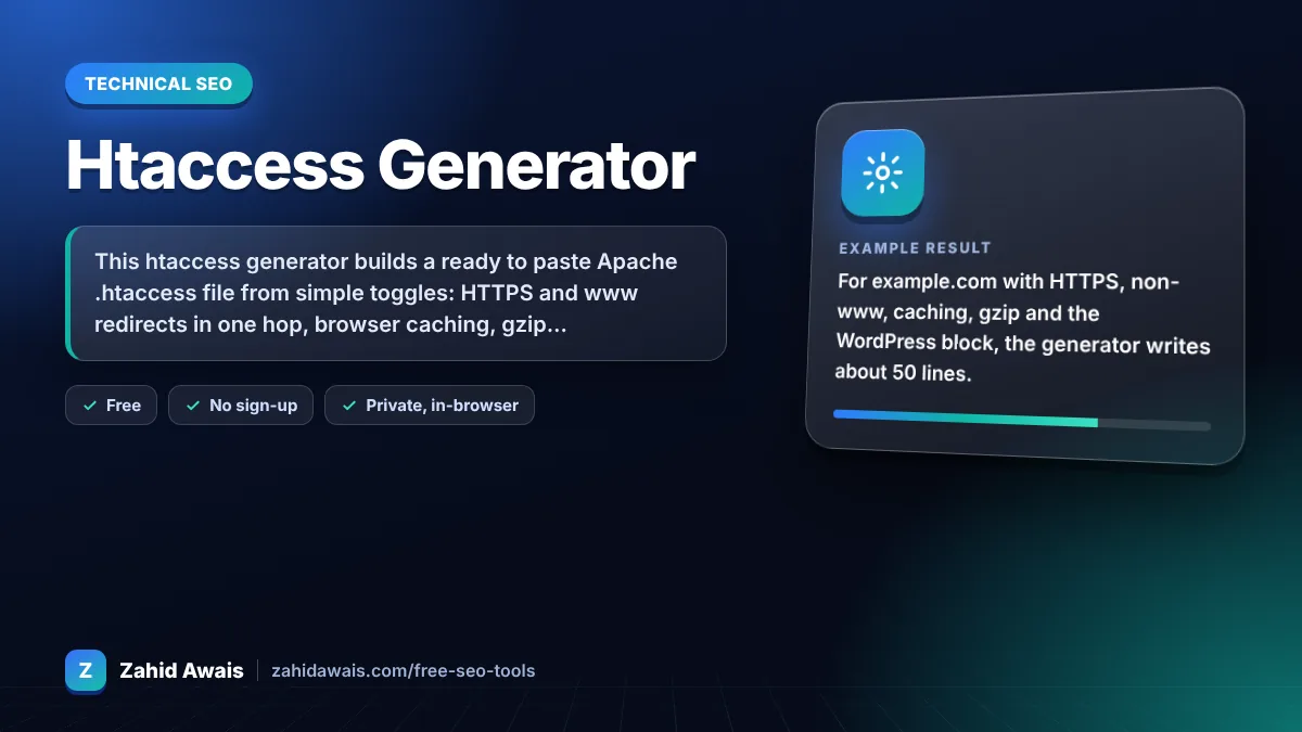 Htaccess Generator: what it does and an example result