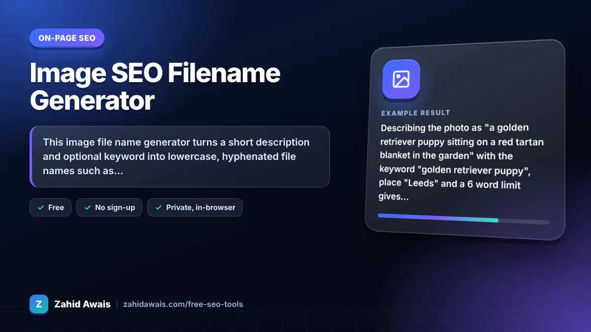 Image SEO Filename Generator: what it does and an example result