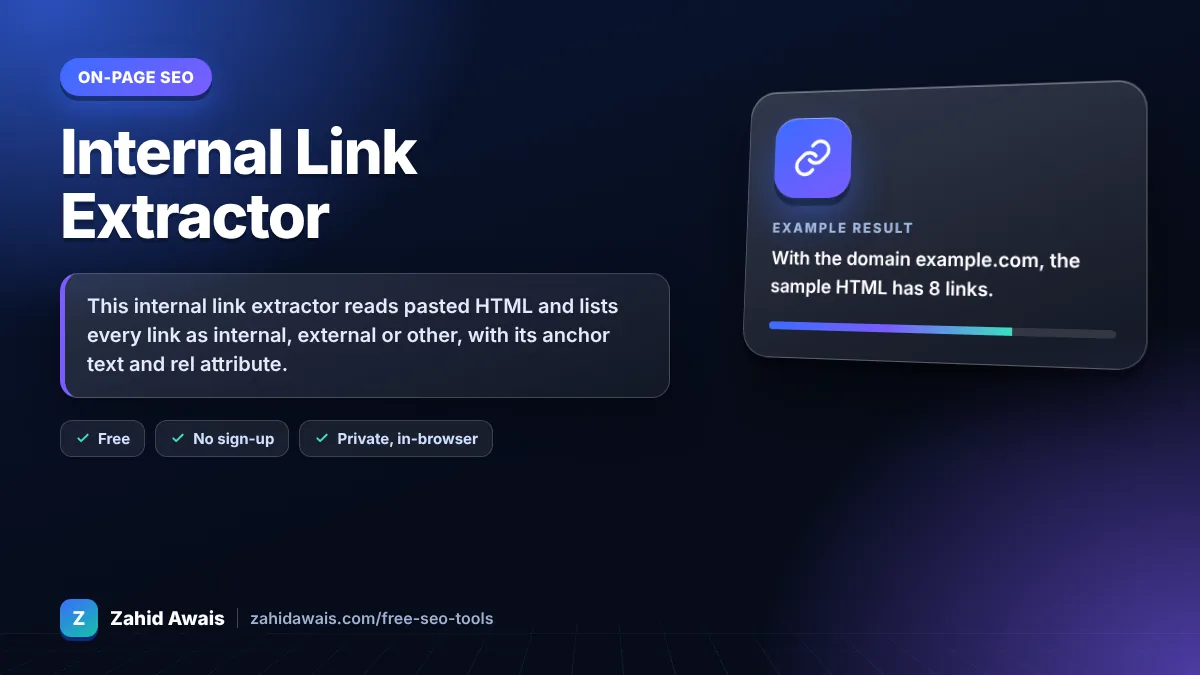 Internal Link Extractor: what it does and an example result