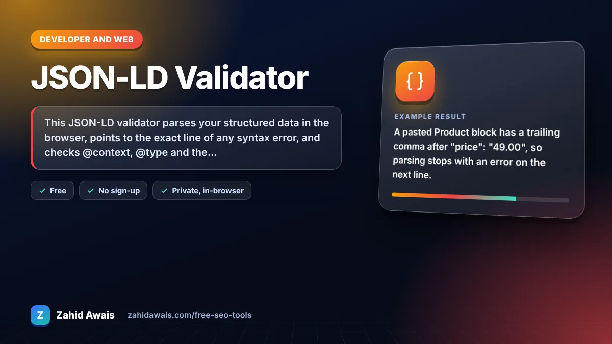 JSON-LD Validator: what it does and an example result