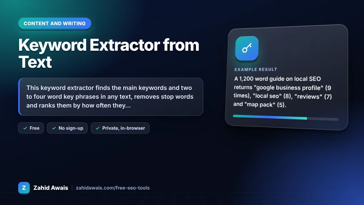 Keyword Extractor from Text: what it does and an example result