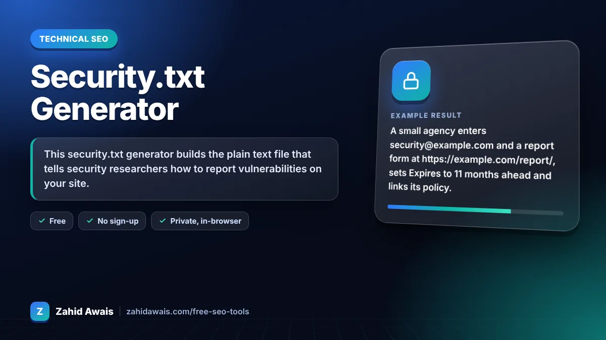 Security.txt Generator: what it does and an example result