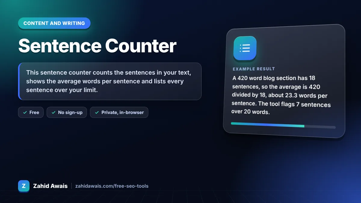 Sentence Counter: what it does and an example result
