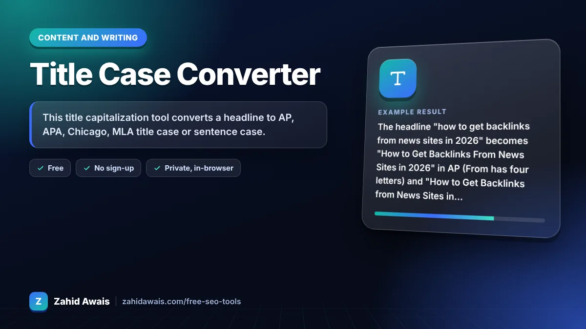 Title Case Converter: what it does and an example result