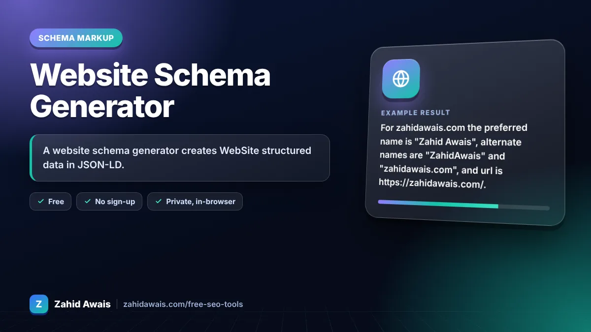 Website Schema Generator: what it does and an example result
