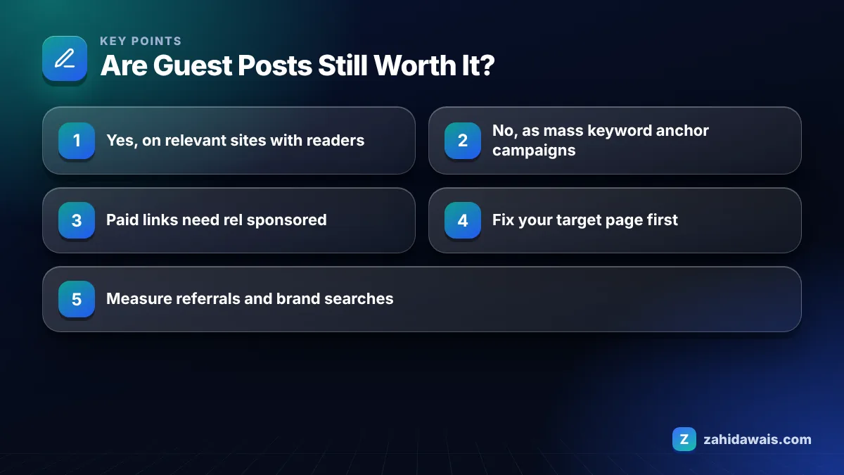 Key points: Are Guest Posts Still Worth It?
