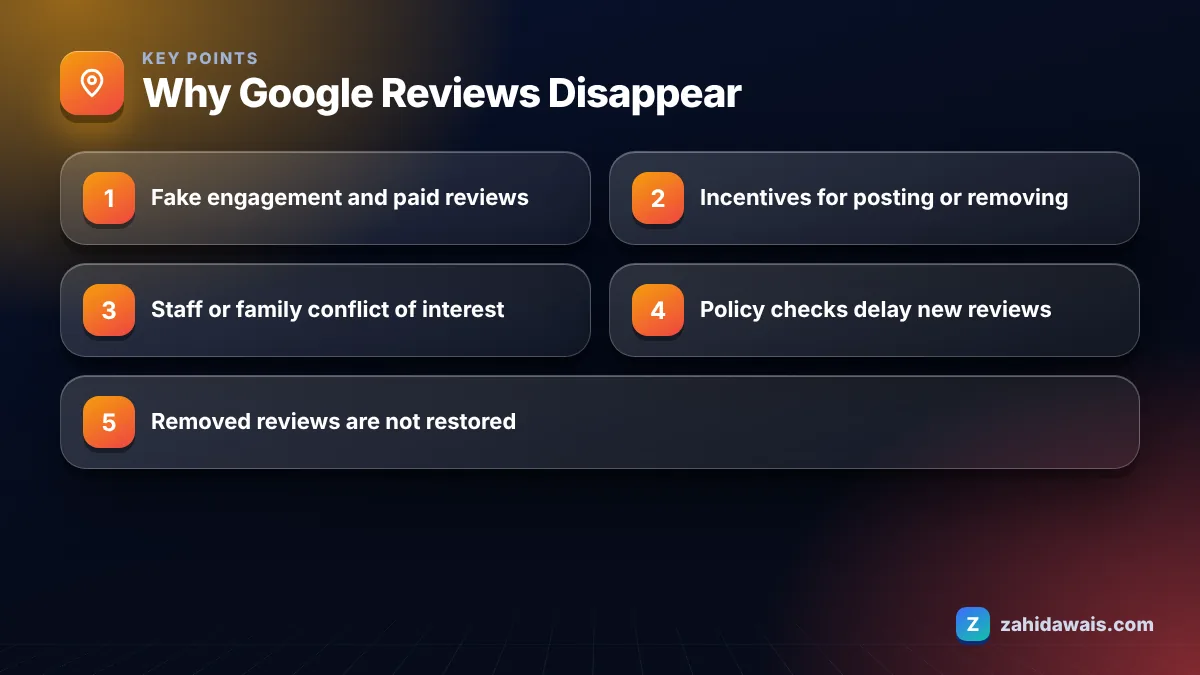 Key points: Why Google Reviews Disappear