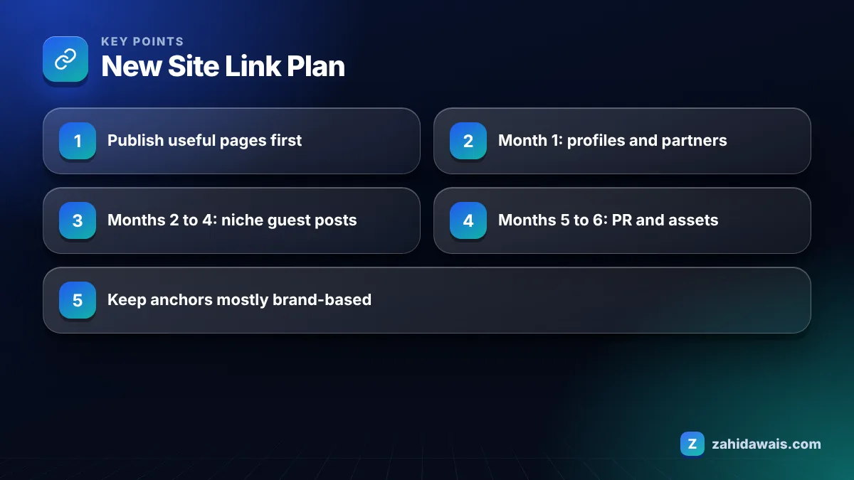 Key points: New Site Link Plan