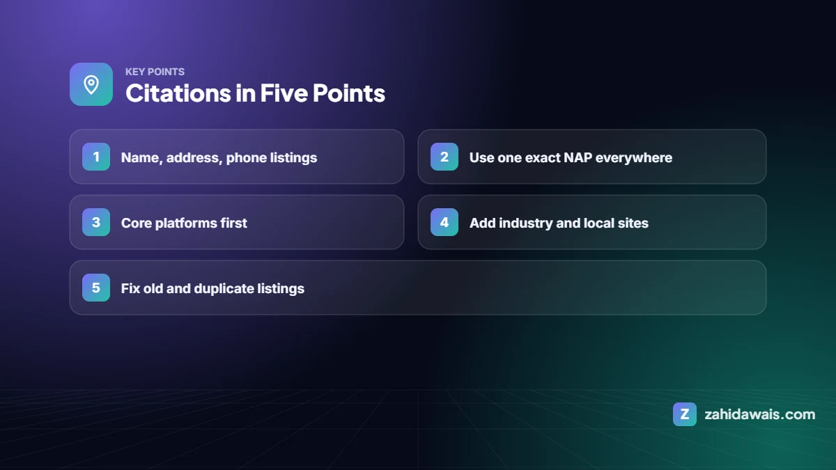 Key points: Citations in Five Points